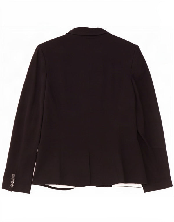 Jaqueta blazer feminina Zara com 1 botão Reino Unido 10 pequena viscose preta