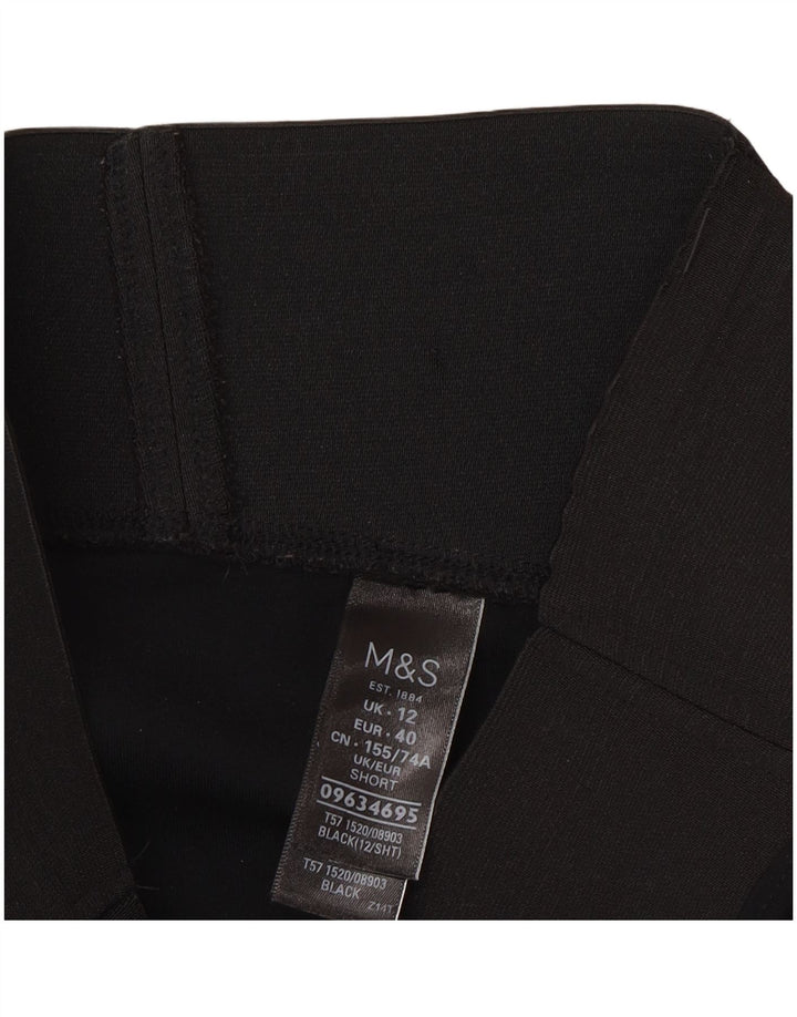 Leggings crop pentru femei Marks & Spencer UK 12 Medium Black Viscose