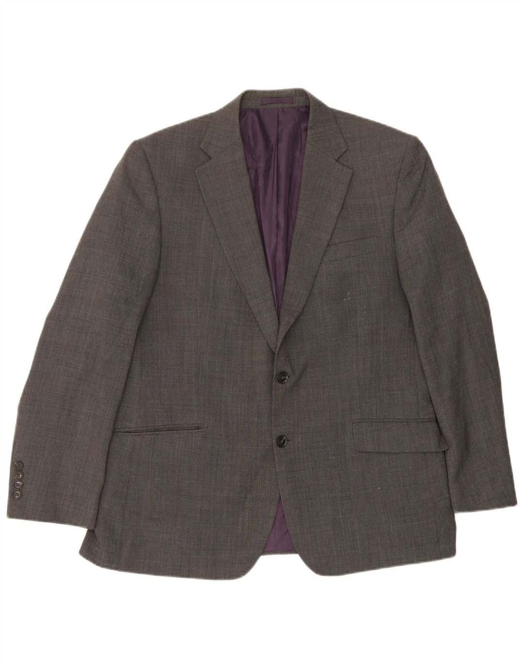 Marks & Spencer Mens 2 Button Regular Fit Blazer Jacket UK 42 Large Grey