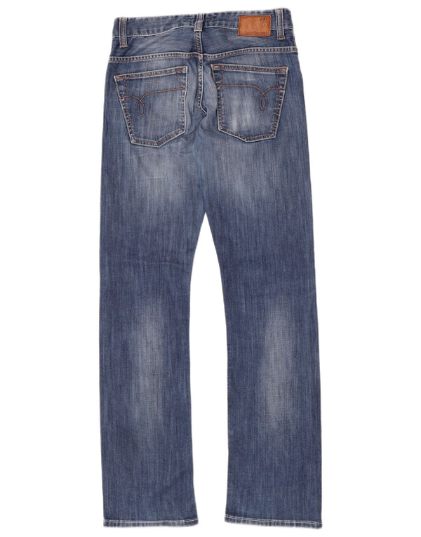 Calvin Klein Damen Straight Jeans W30 L34 Blau