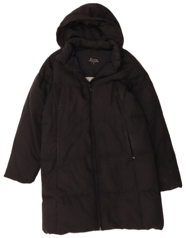 Champion Abrigo acolchado con capucha para hombre UK 42 XL Negro