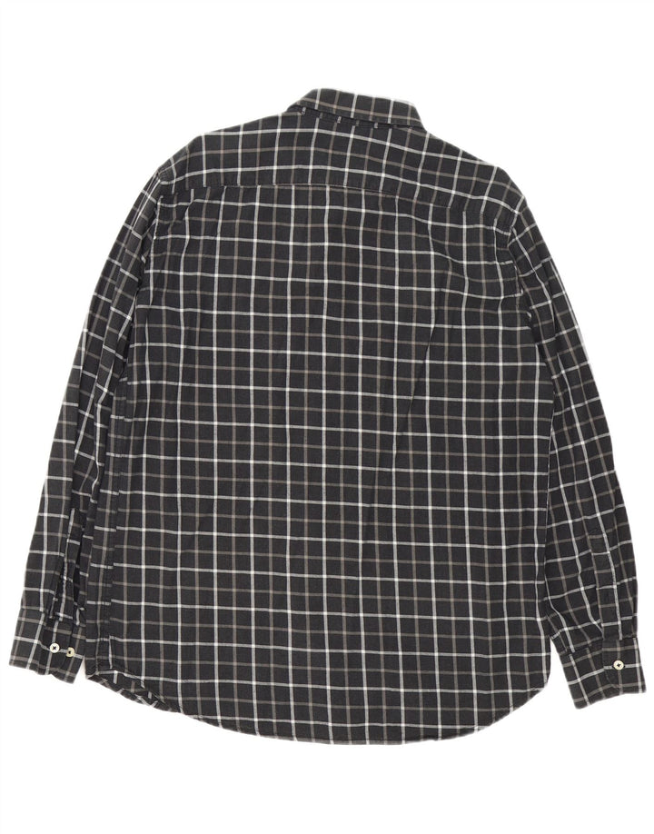 Camicia Carrera da uomo vestibilità regolare XL in cotone a quadri grigio