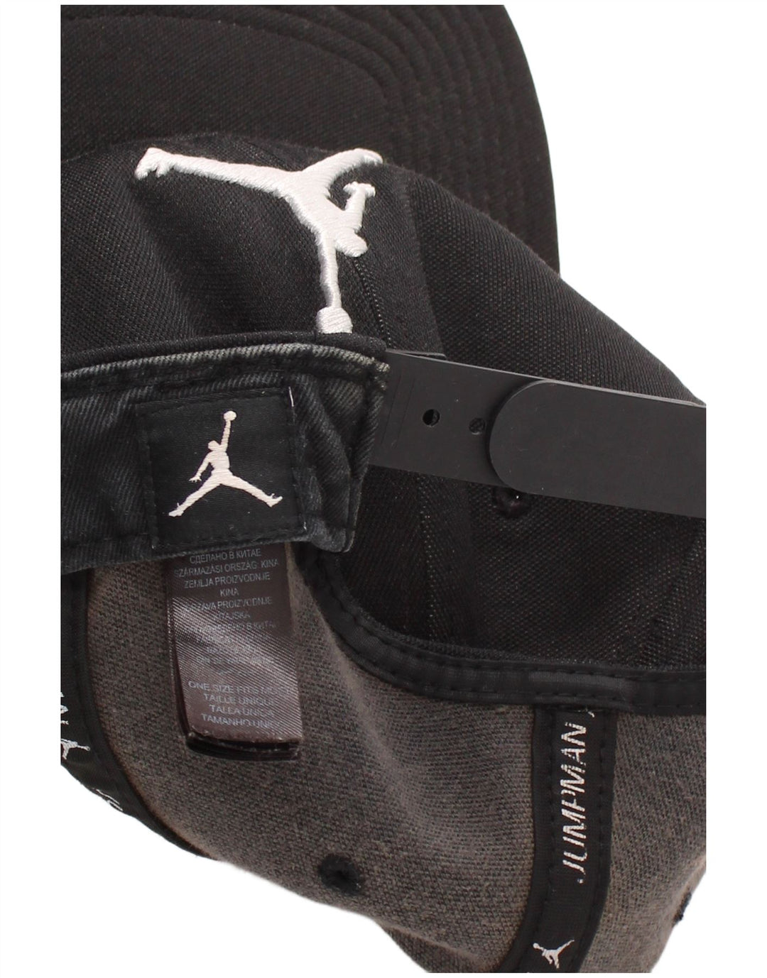 Jordan Mens Graphic Baseball Cap One Size Black Polyester