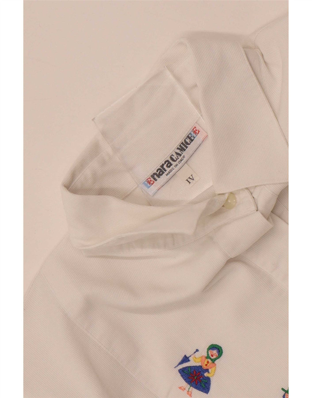 Naracamicee Dame Grafisk Skjorte Bluse UK 14 Medium White Ethnic