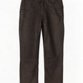 Vintage Mens Straight Leather Trousers EU 48 Medium W30 L28 Black