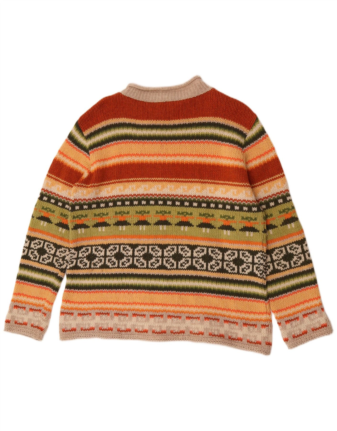 Bianca Womens Turtle Neck Jumper Sweater IT 46 Large Multicoloured