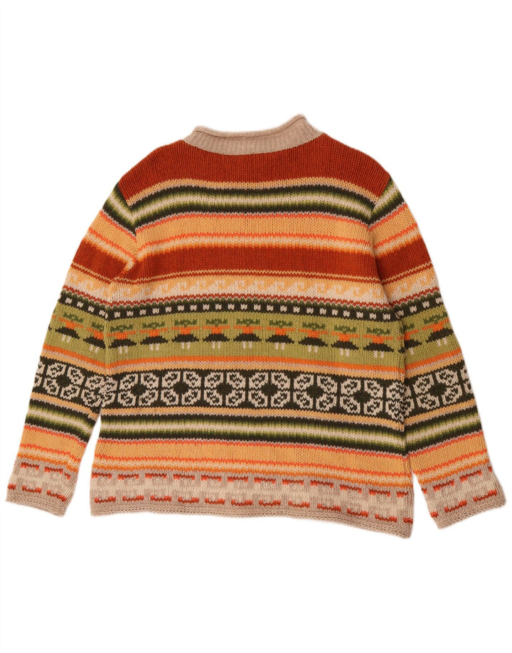 Bianca Womens Turtle Neck Jumper Sweater IT 46 Large Multicoloured