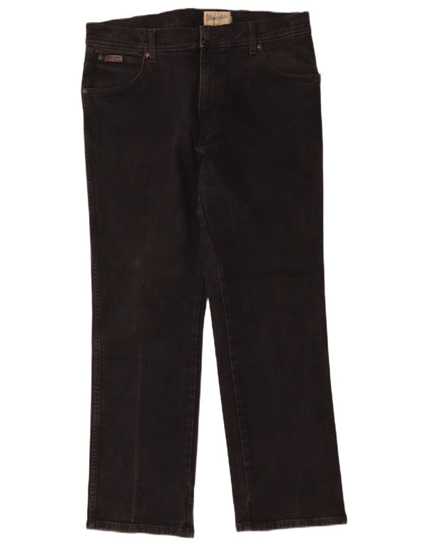 Мужские прямые джинсы Wrangler Texas W35 L30, черный хлопок