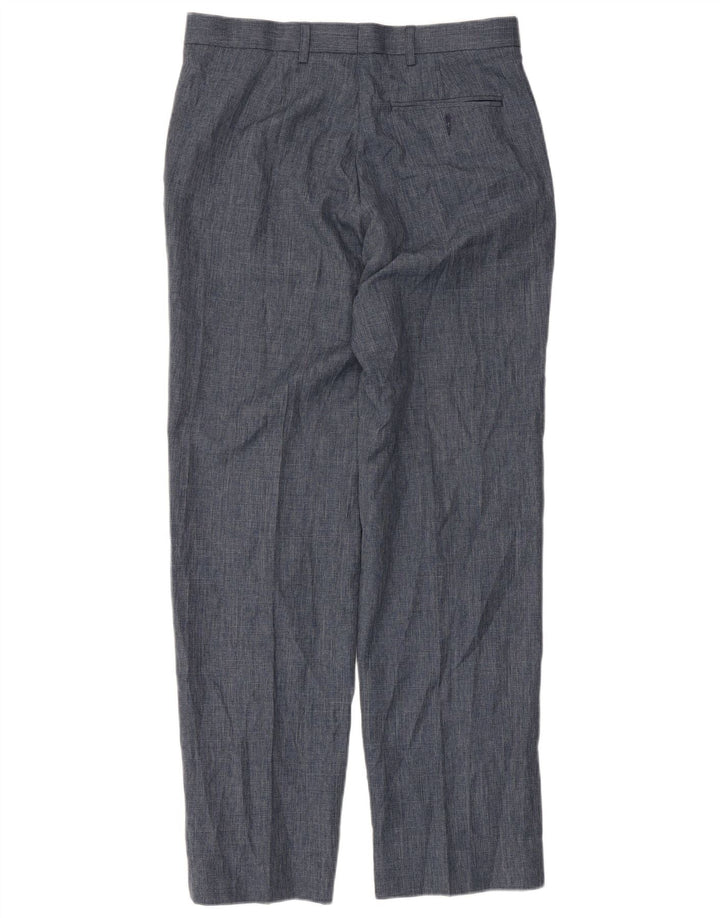 Marks & Spencer Herre Regular Fit Suit Bukser W32 L33 Blå Polyester