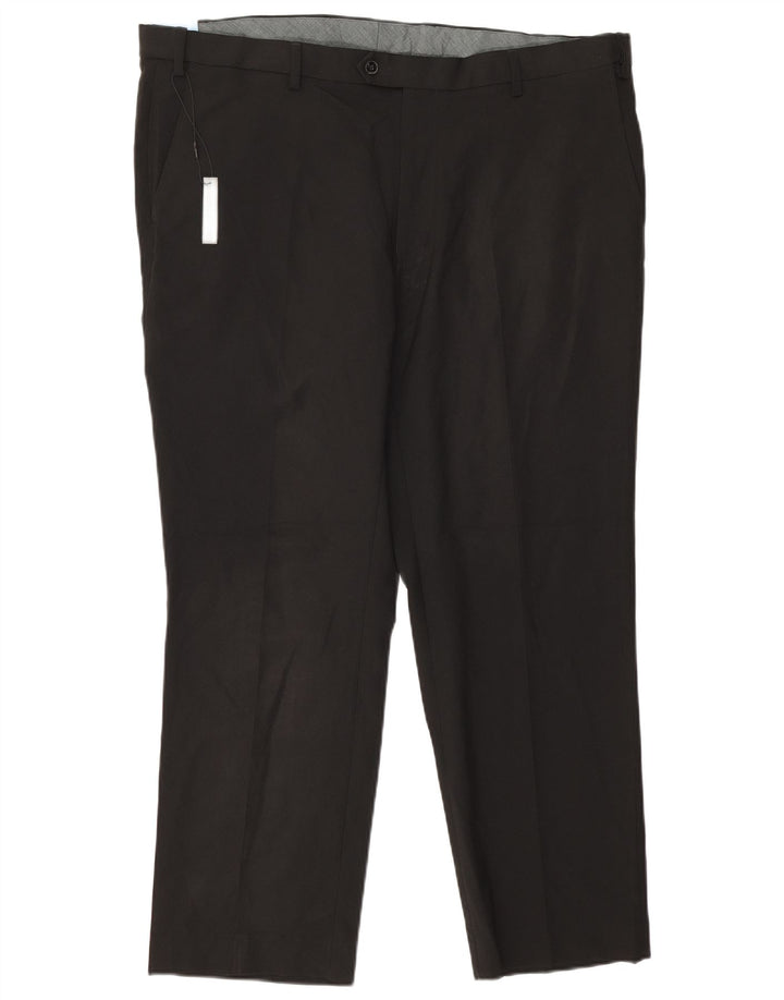 Marks & Spencer Herren-Anzughose, normal, gerade, W42, L29, Schwarz, Polyester