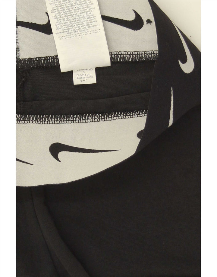 Nike Womens Graphic Leggings UK 8 Small  Black Cotton