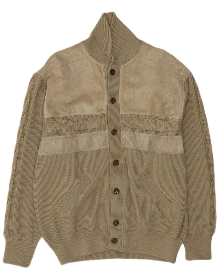 Męski sweter rozpinany Halfon, duży, khaki