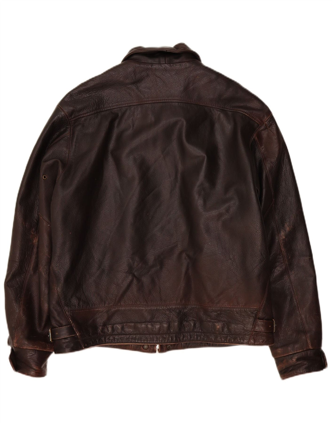 Chaqueta de cuero vintage para hombre IT 48 Marrón medio