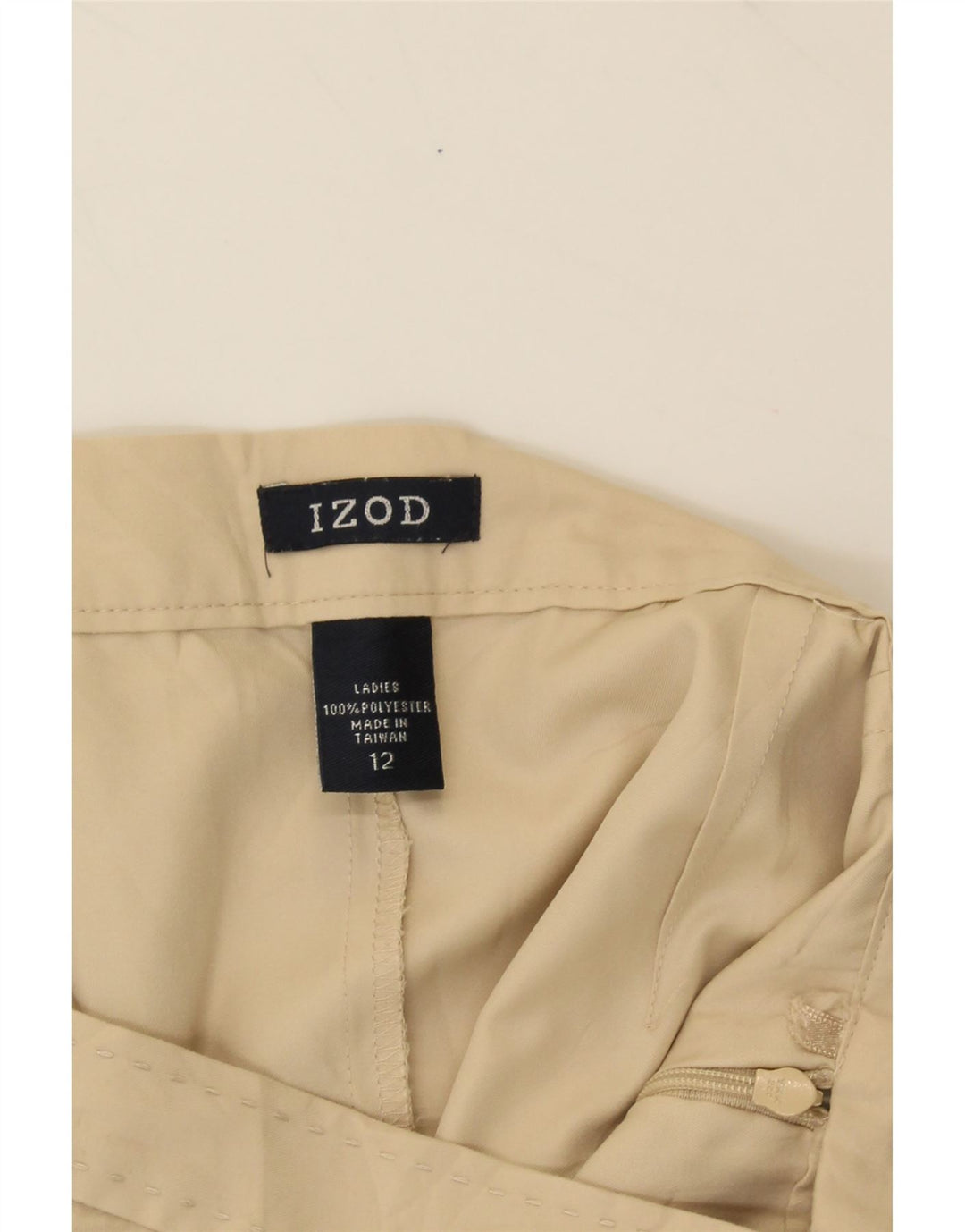 IZOD Womens Skort US 12 Large  Beige Polyester Vintage Izod and Second-Hand Izod from Messina Hembry 