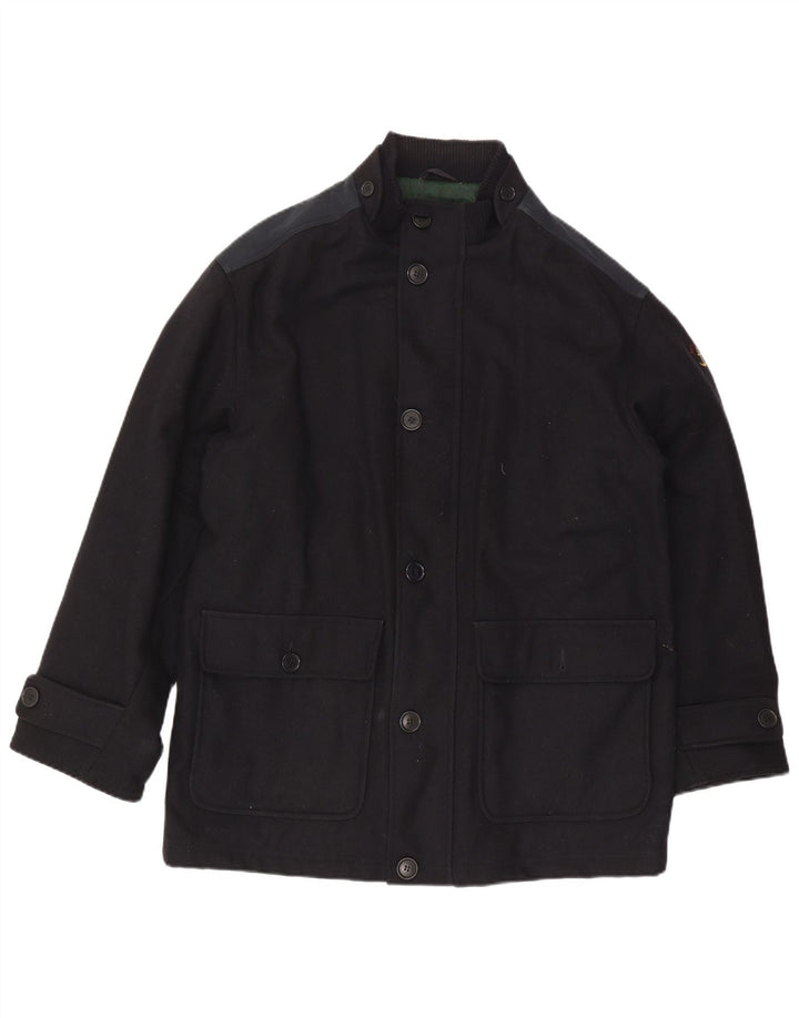 Sea & Sky Mens Utility Jacket UK 40 Large Navy Blue Wool
