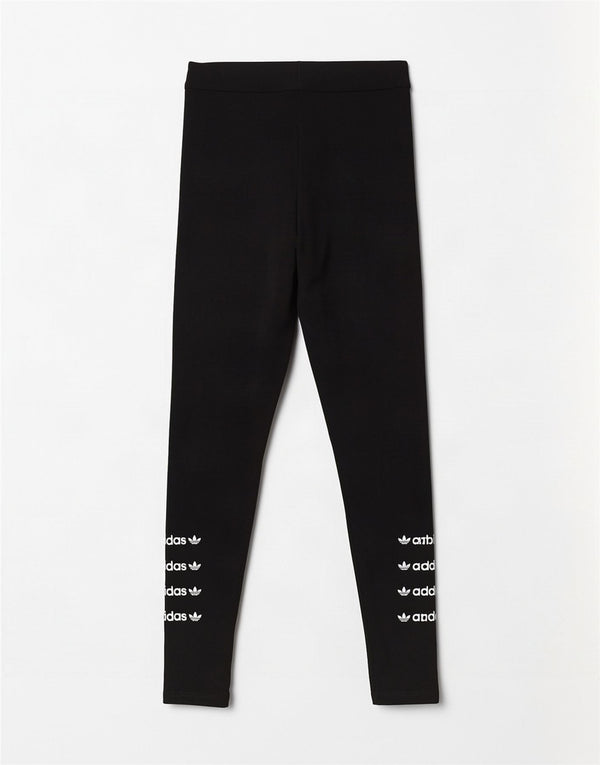Leggings grafici da donna Adidas UK 12 cotone medio nero