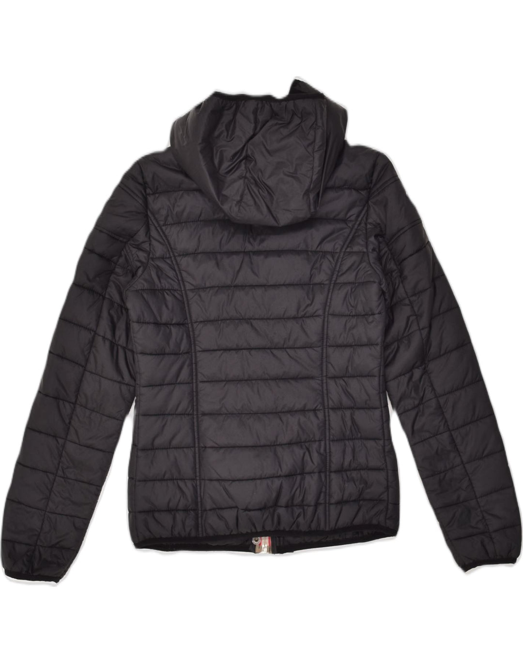 GURU Womens Hooded Padded Jacket UK 4 XS Black Polyamide | Vintage Guru | Thrift | Second-Hand Guru | Used Clothing | Messina Hembry 