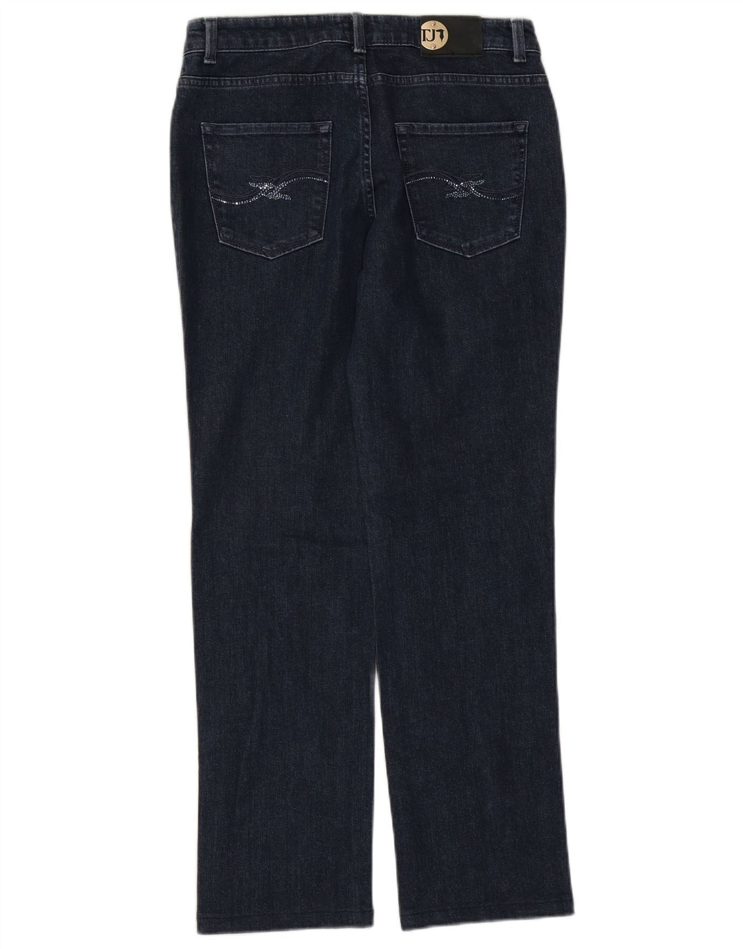 Trussardi Damen Straight Jeans W30 L30 Blaue Baumwolle