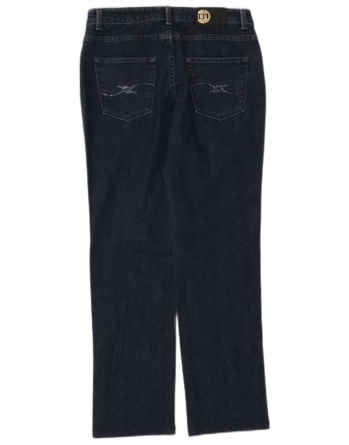 Trussardi Damen Straight Jeans W30 L30 Blaue Baumwolle