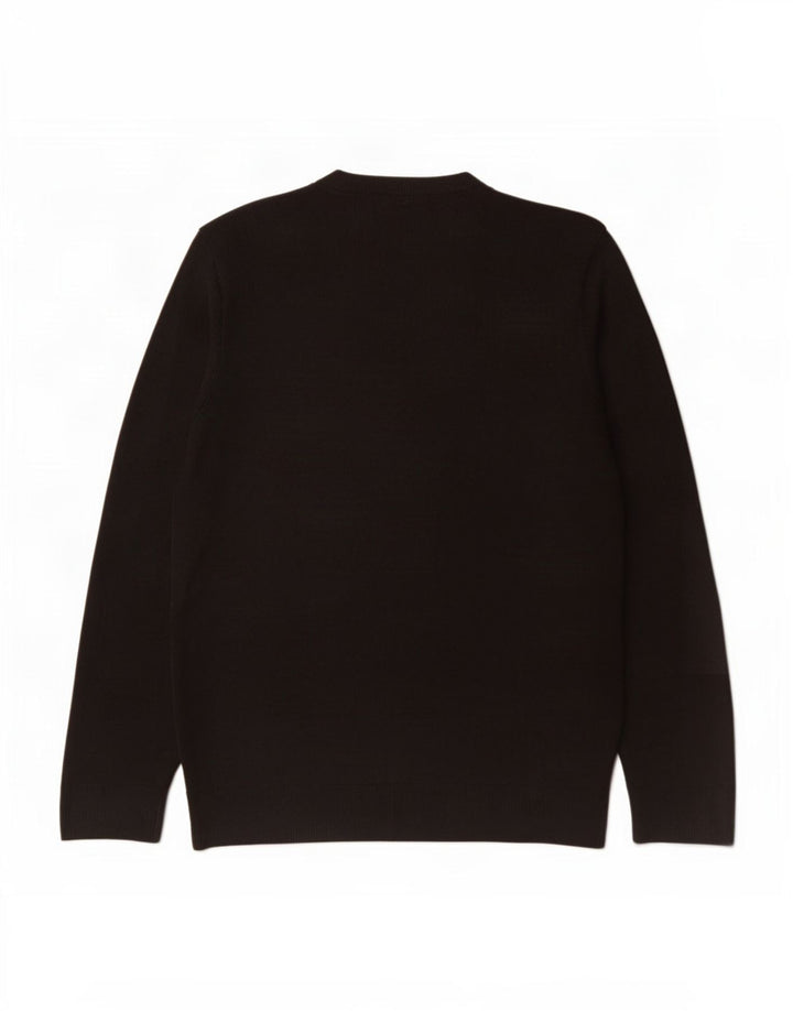 Marks & Spencer Mens Blue Harbour V-Neck Jumper Sweater Medium Black