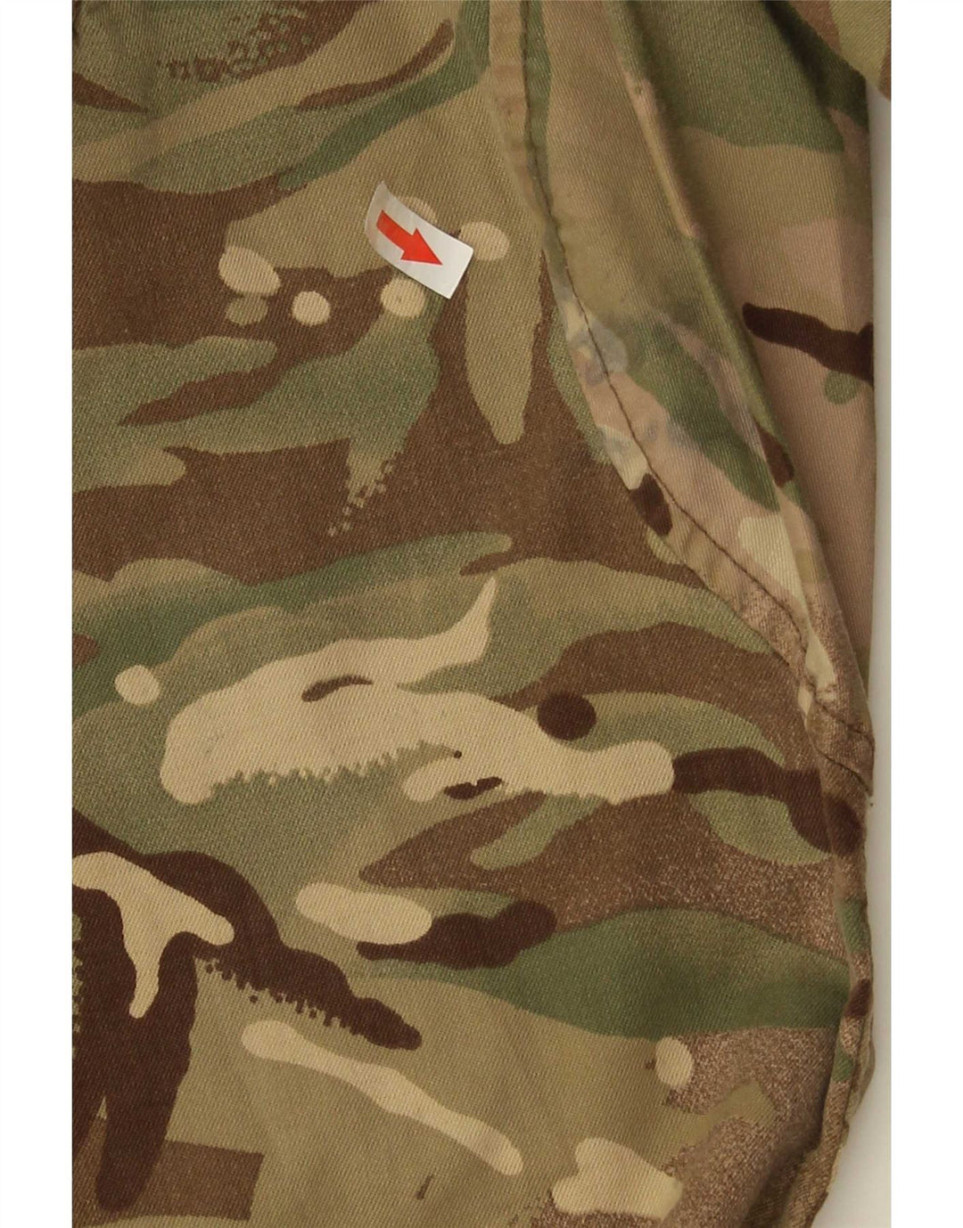 Vintage Mens Straight Cargo Trousers W30 L32 Khaki Camouflage Polyester