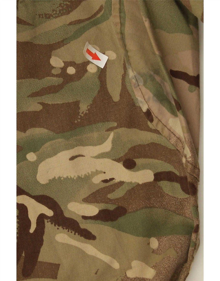 Vintage Mens Straight Cargo Trousers W30 L32 Khaki Camouflage Polyester