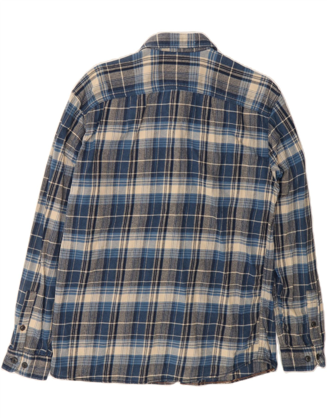 JACK & JONES Boys Flannel Shirt 15-16 Years XL Blue Check Vintage Jack & Jones and Second-Hand Jack & Jones from Messina Hembry 