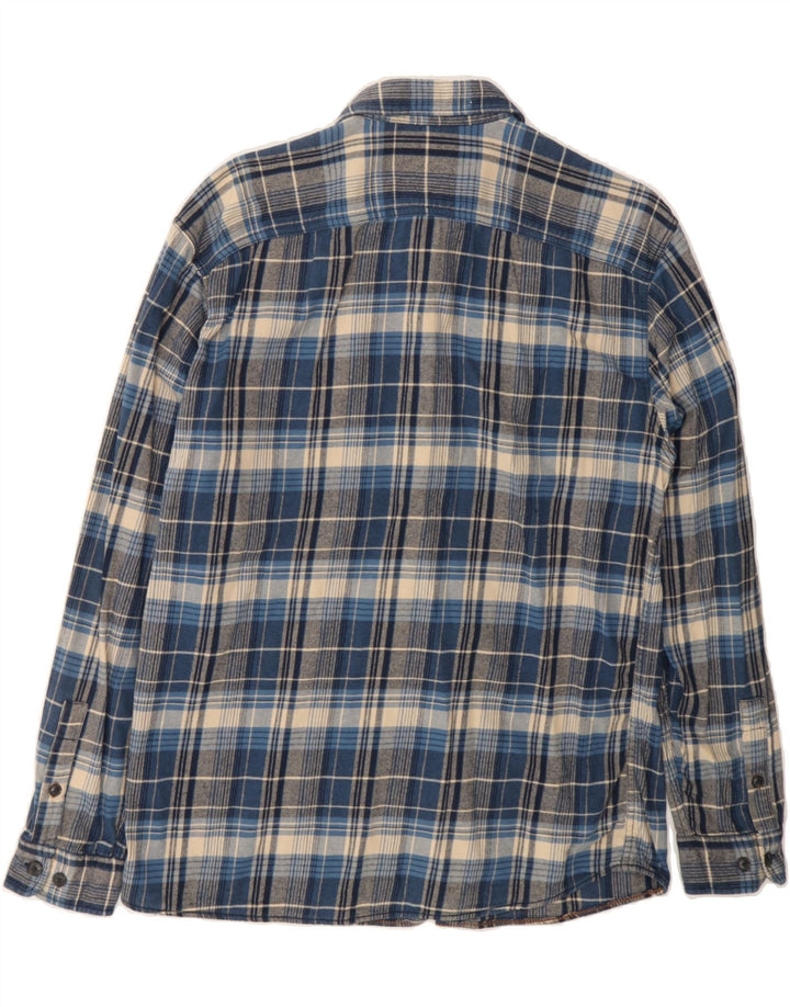 JACK & JONES Boys Flannel Shirt 15-16 Years XL Blue Check Vintage Jack & Jones and Second-Hand Jack & Jones from Messina Hembry 