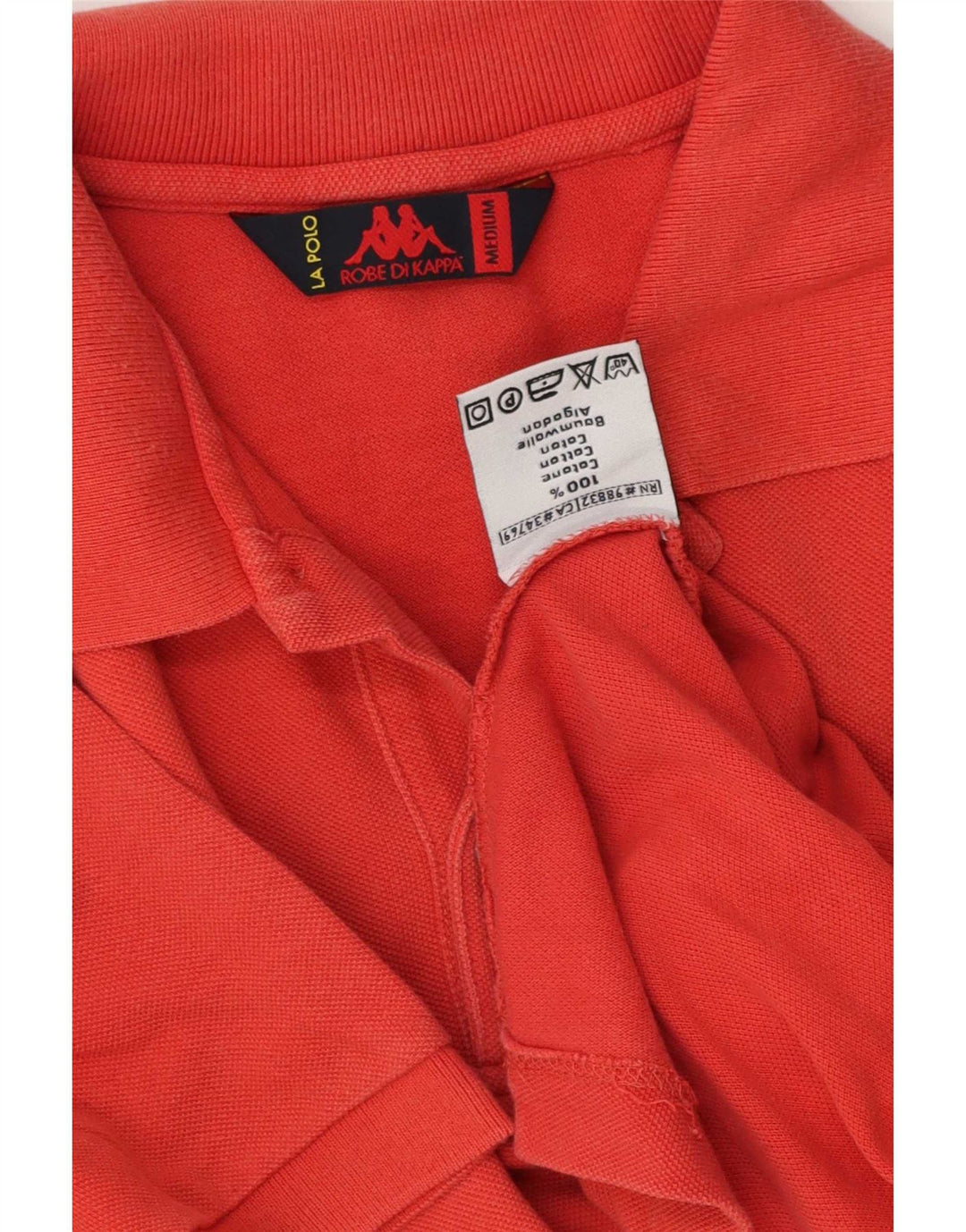 Kappa Mens Polo Shirt Medium Red Cotton