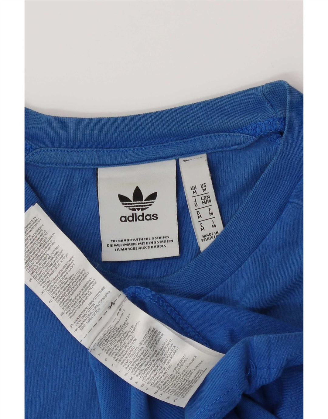 Camiseta Adidas Hombre Top Azul Medio Algodón