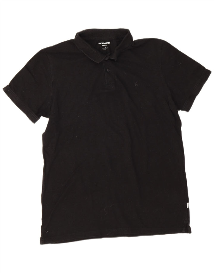 Jack & Jones herre poloskjorte stor sort bomuld