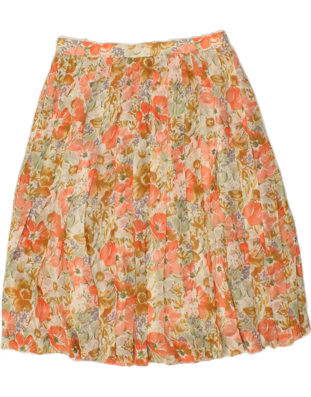 VINTAGE Womens Pleated Skirt W26 Small Multicoloured Floral | Vintage Vintage | Thrift | Second-Hand Vintage | Used Clothing | Messina Hembry 