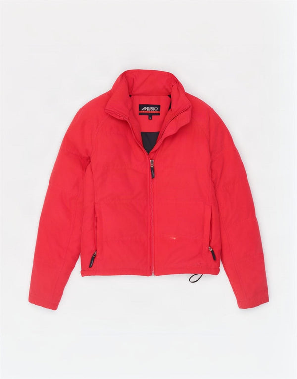 Musto Damen Übergroße gepolsterte Jacke UK 10 Small Rot Polyester