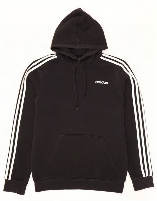 Felpa con cappuccio da uomo Adidas Medium in cotone nero