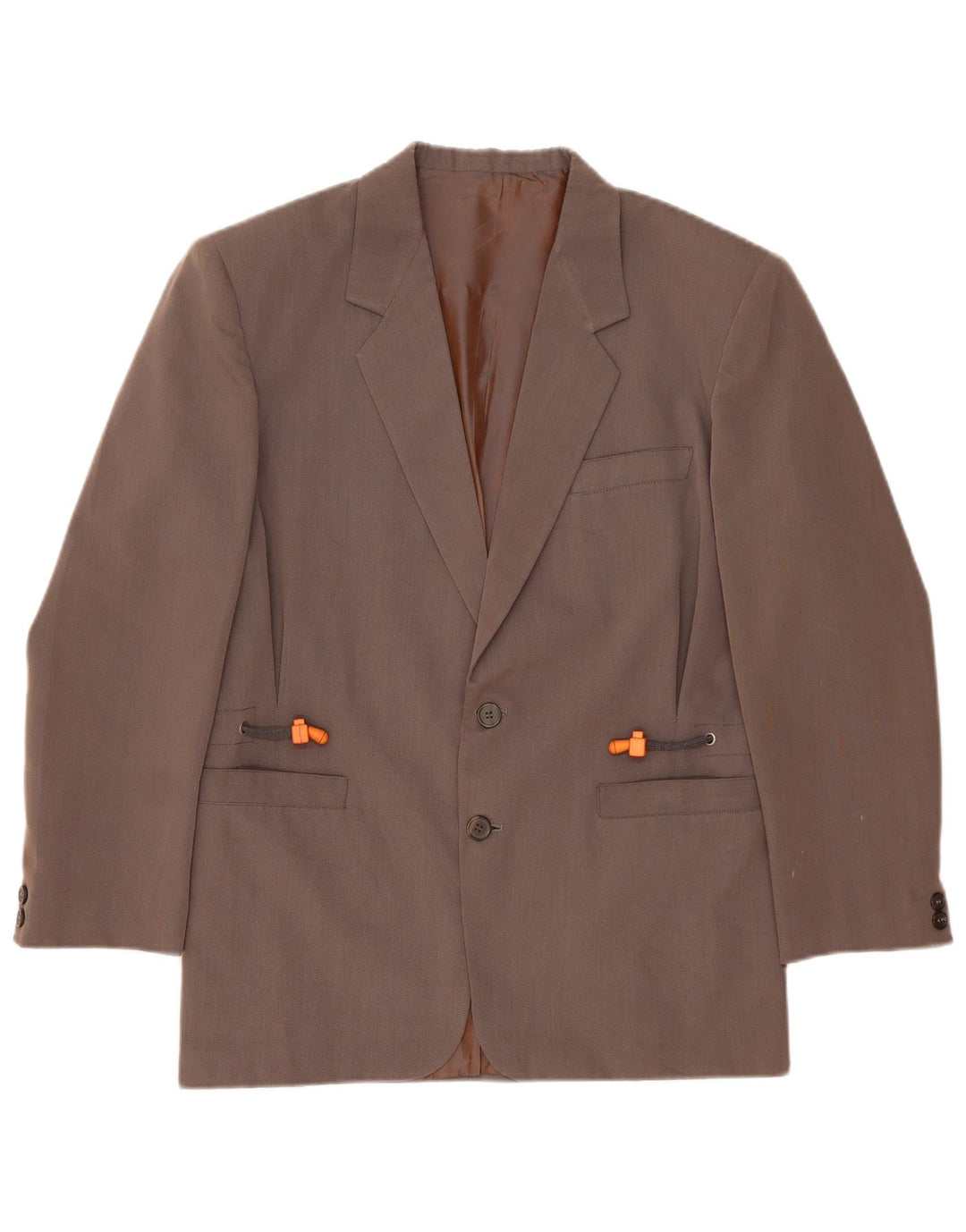 Vintage Herren 2-Knopf-Blazerjacke UK 36 Small Grau Polyester