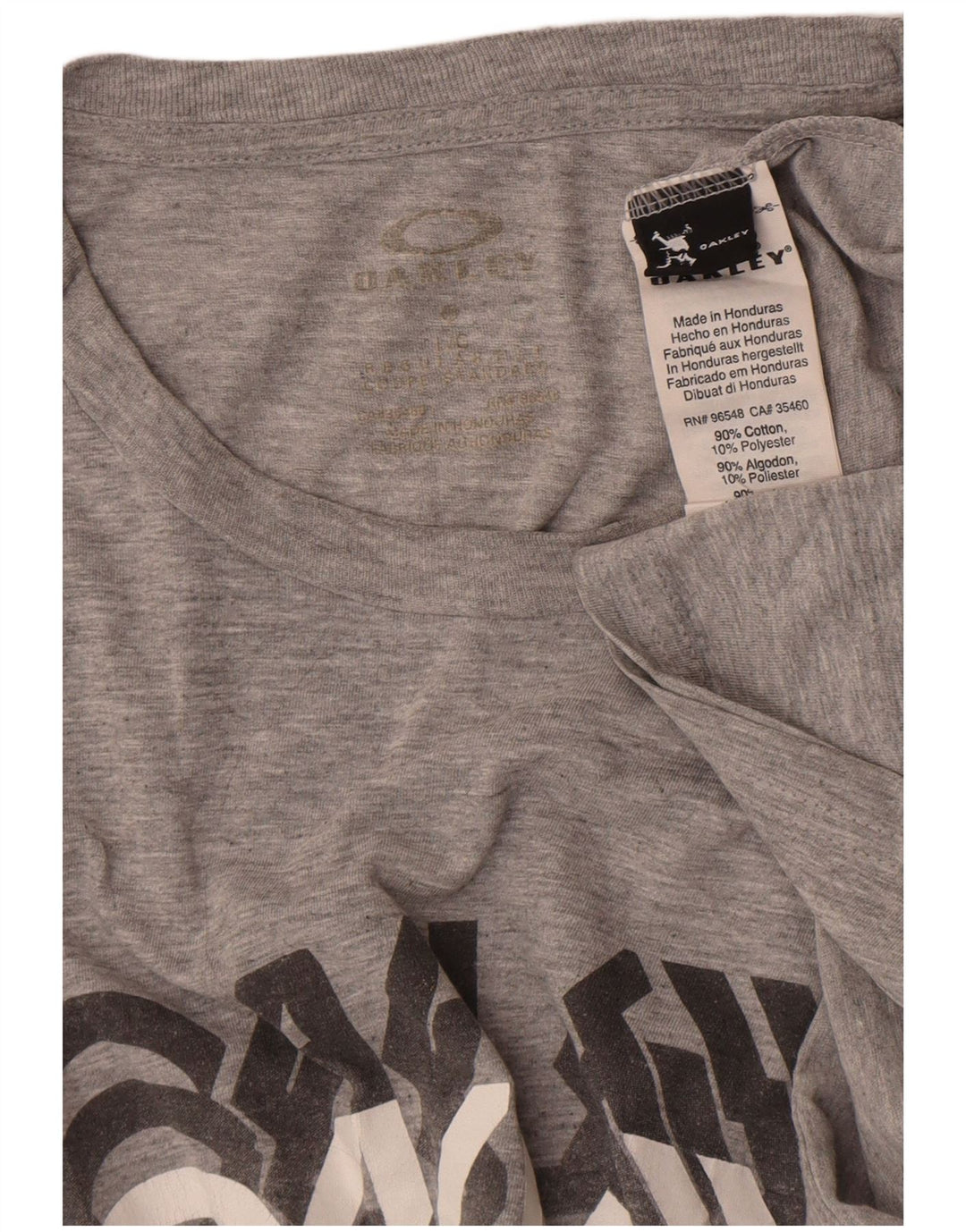 Oakley Mens Graphic T-Shirt Top Large Grey Flecked Cotton