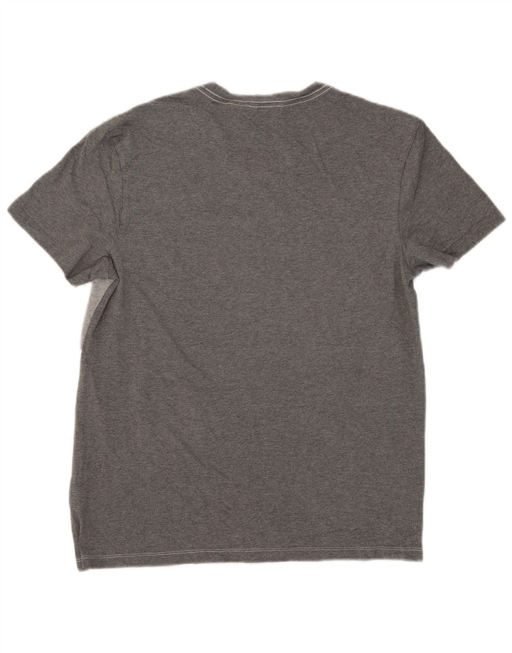CALVIN KLEIN Mens T-Shirt Top Medium Grey Colourblock Cotton
