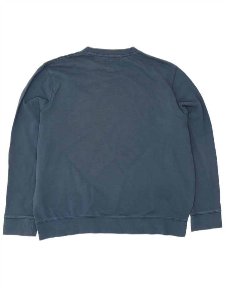 WRANGLER Herren Grafik-Sweatshirt-Pullover XL, blaue Baumwolle