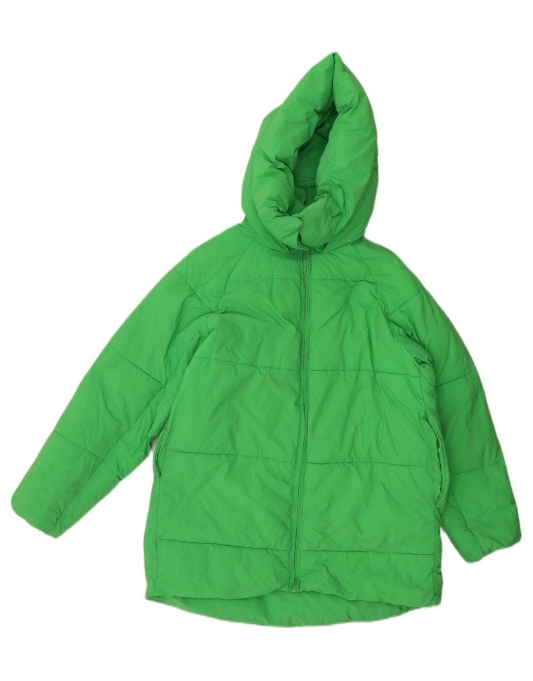 ZARA Womens Oversized Hooded Padded Jacket UK 6 XS Green Vintage Zara and Second-Hand Zara from Messina Hembry 