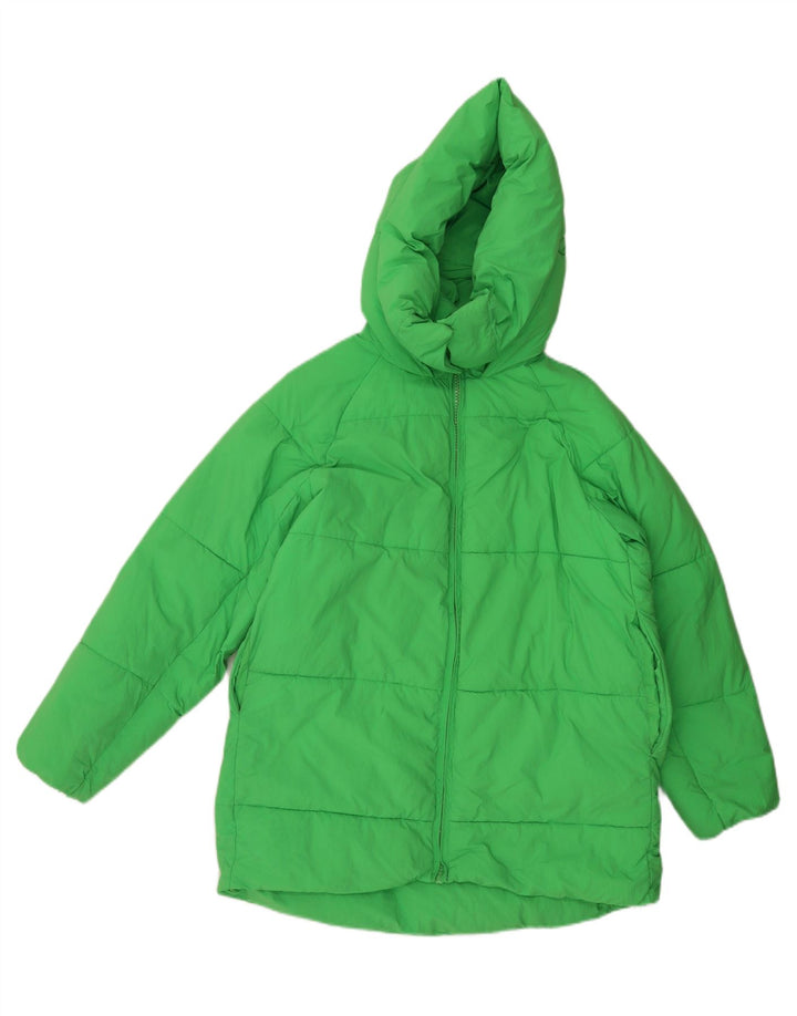 ZARA Womens Oversized Hooded Padded Jacket UK 6 XS Green Vintage Zara and Second-Hand Zara from Messina Hembry 