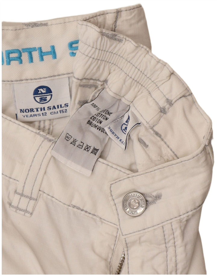 North Sails Boys Cargo Shorts 11-12 Years W26 White Cotton