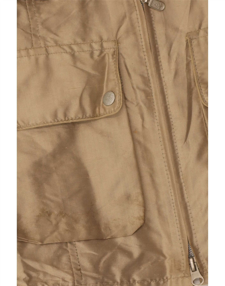 Belstaff Womens Utility Jacket IT 42 Medium Beige Silke