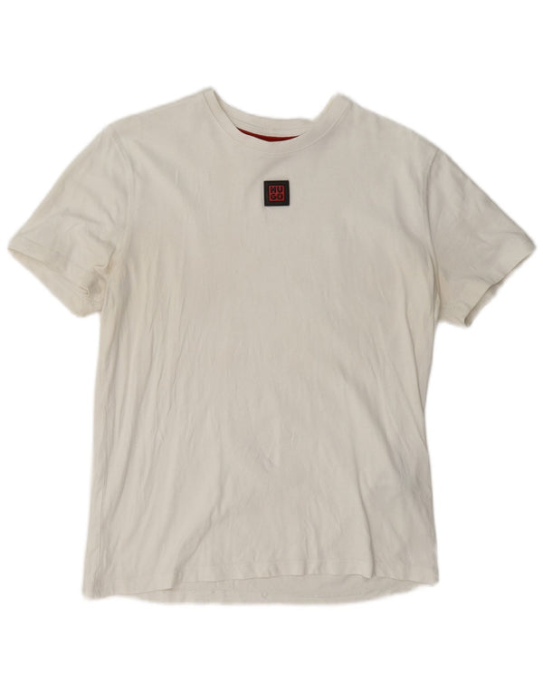 Hugo Boss Homme T-Shirt Top Coton Blanc Moyen