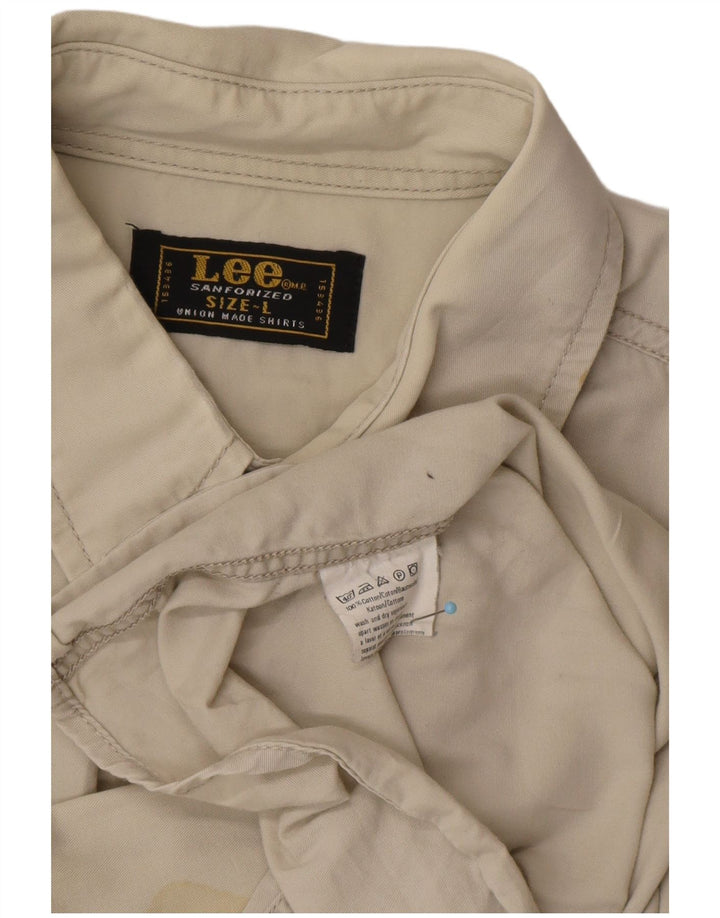 LEE herreskjorte stor beige bomuldswestern
