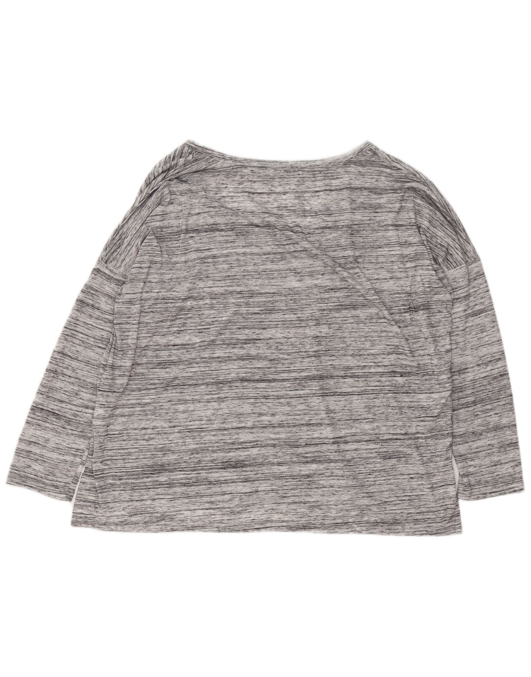 Zara Dame Oversized Top Langærmet UK 14 Medium Grey Flecked Polyester