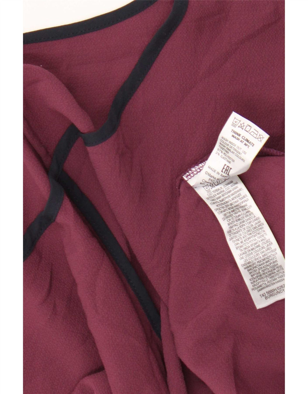 Marks & Spencer Chemisier régulier pour femme UK 20 2XL Bordeaux Polyester