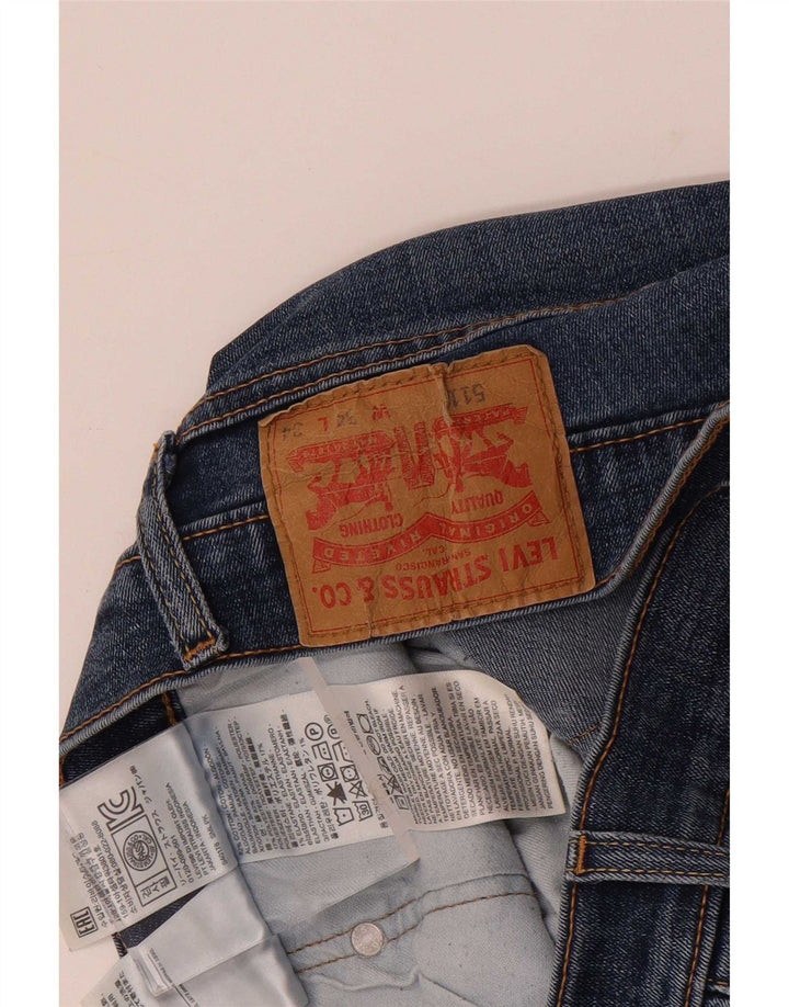 Levi's Mens 511 Slim Jeans W34 L34 Blue Cotton