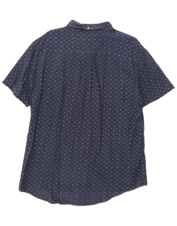 Tommy Hilfiger Chemise à manches courtes pour homme XL Bleu marine à pois