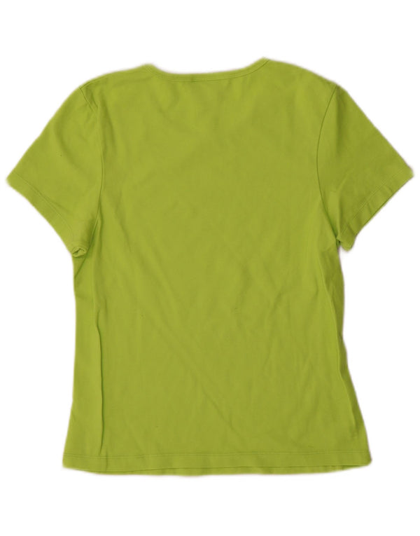 Champion Womens T-Shirt Top UK 14 Large Green Polyester