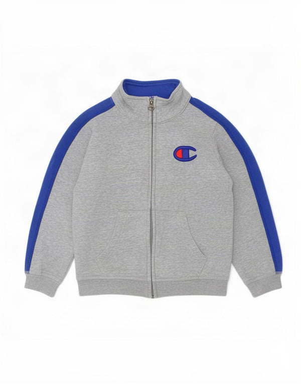 Jaqueta de agasalho gráfico Champion Boys 3-4 anos 2XS cinza colorblock